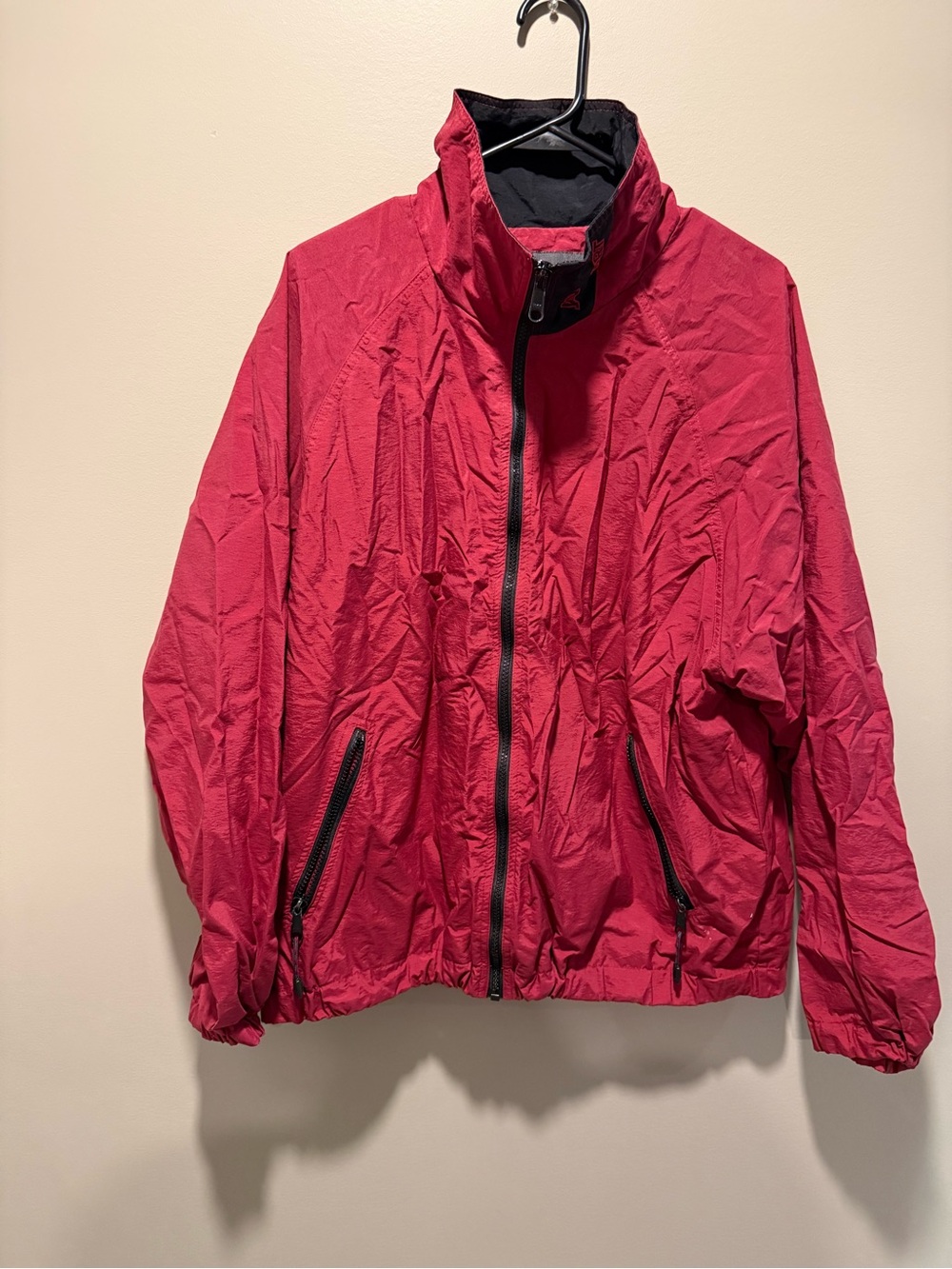 Jansport Women's Red Bomber Jacket with Black Trim